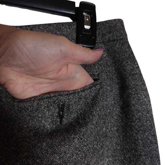 Isabella Bird Womens Dress Pants 14 Gray Straight Wool Ankle High Rise Pleated - Picture 7 of 10